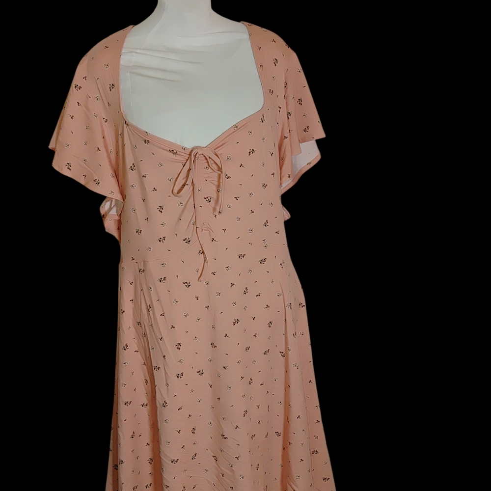 Torrid SZ 5/28 Pink Mini Black Skater Sweetheart Milk Maid Romantic Fairy Dress